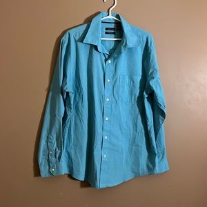Long sleeve robin egg blue dress shirt l2